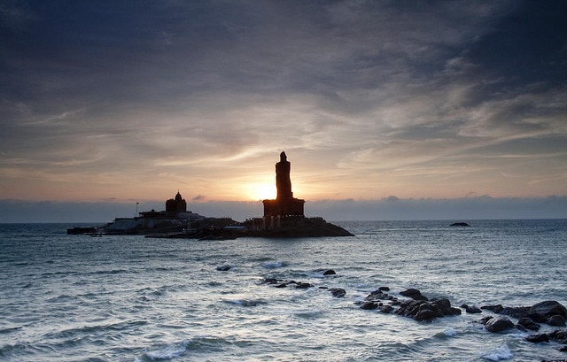 Amanecer en Kanyakumari, Tamil Nadu, India