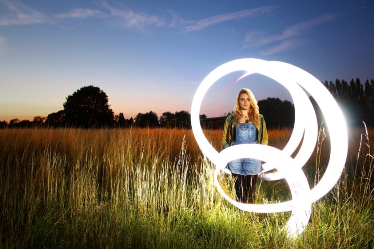 Ejemplo de lightpainting de lazos