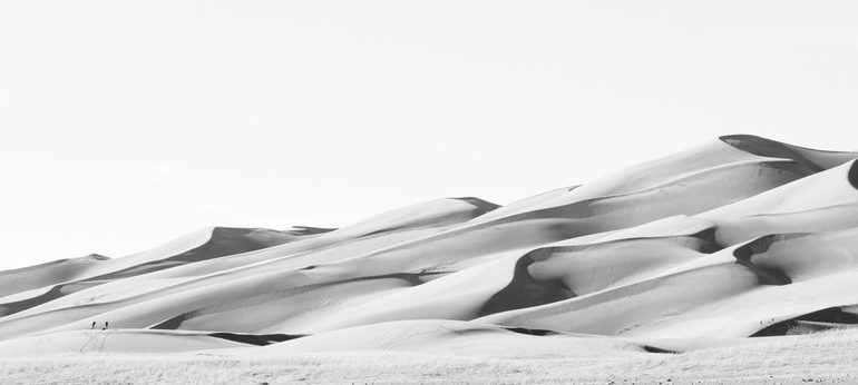 Dunas en blanco y negro