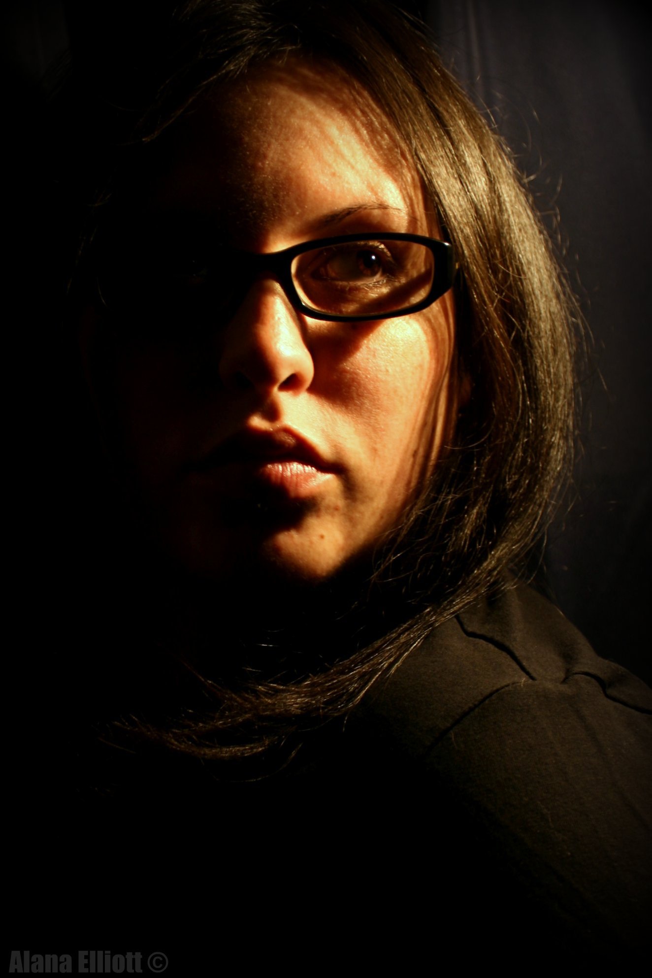 side light portrait of a woman