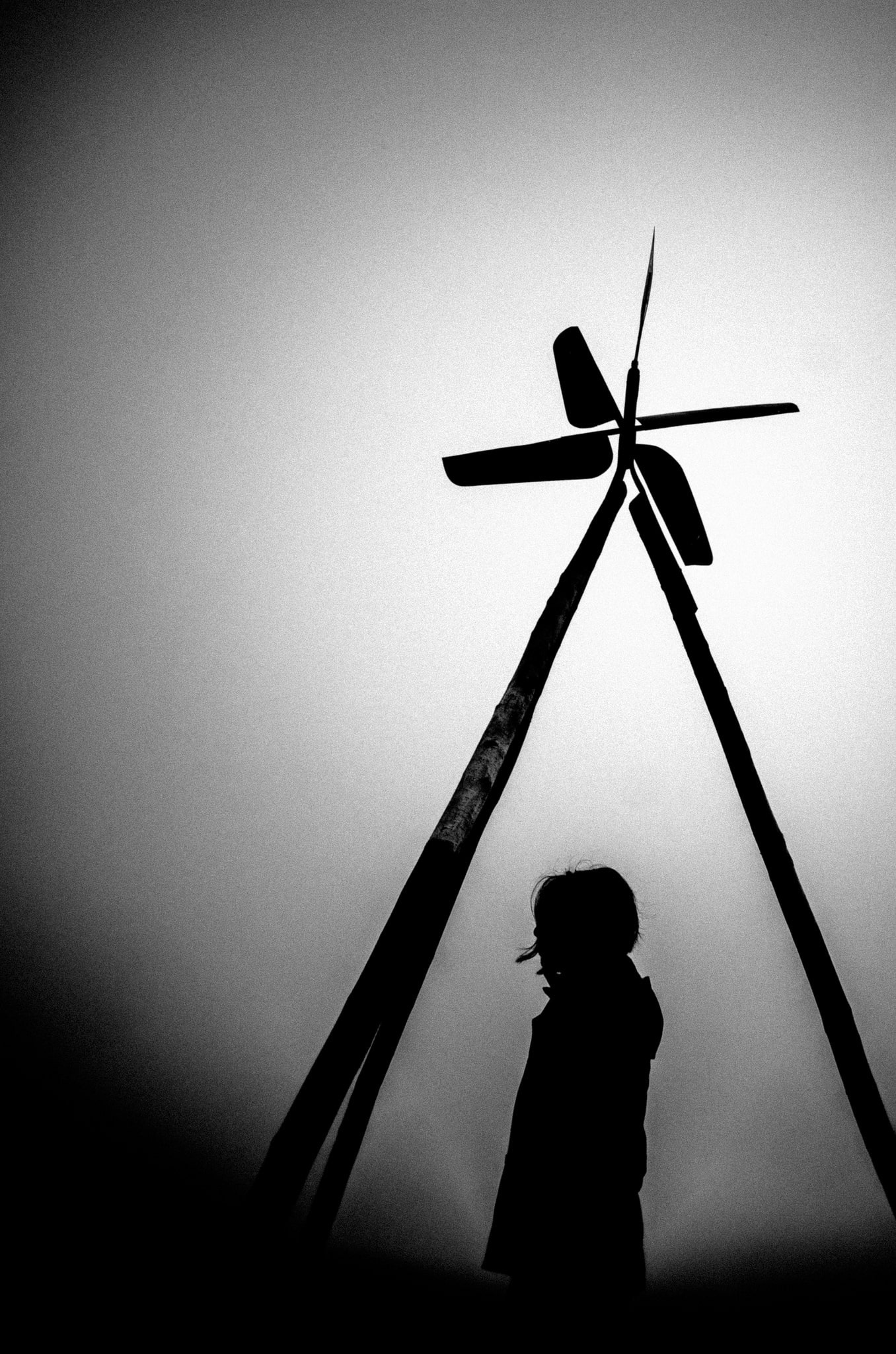 artistic photography of a girl in black and white