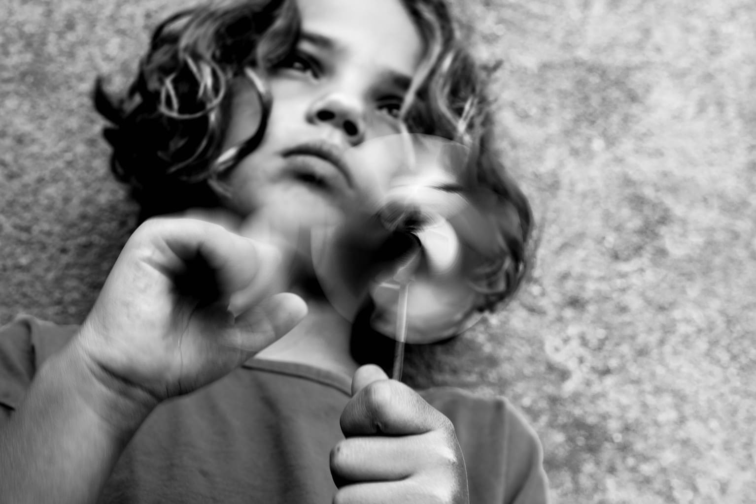 Photo of girl spinning a windmill