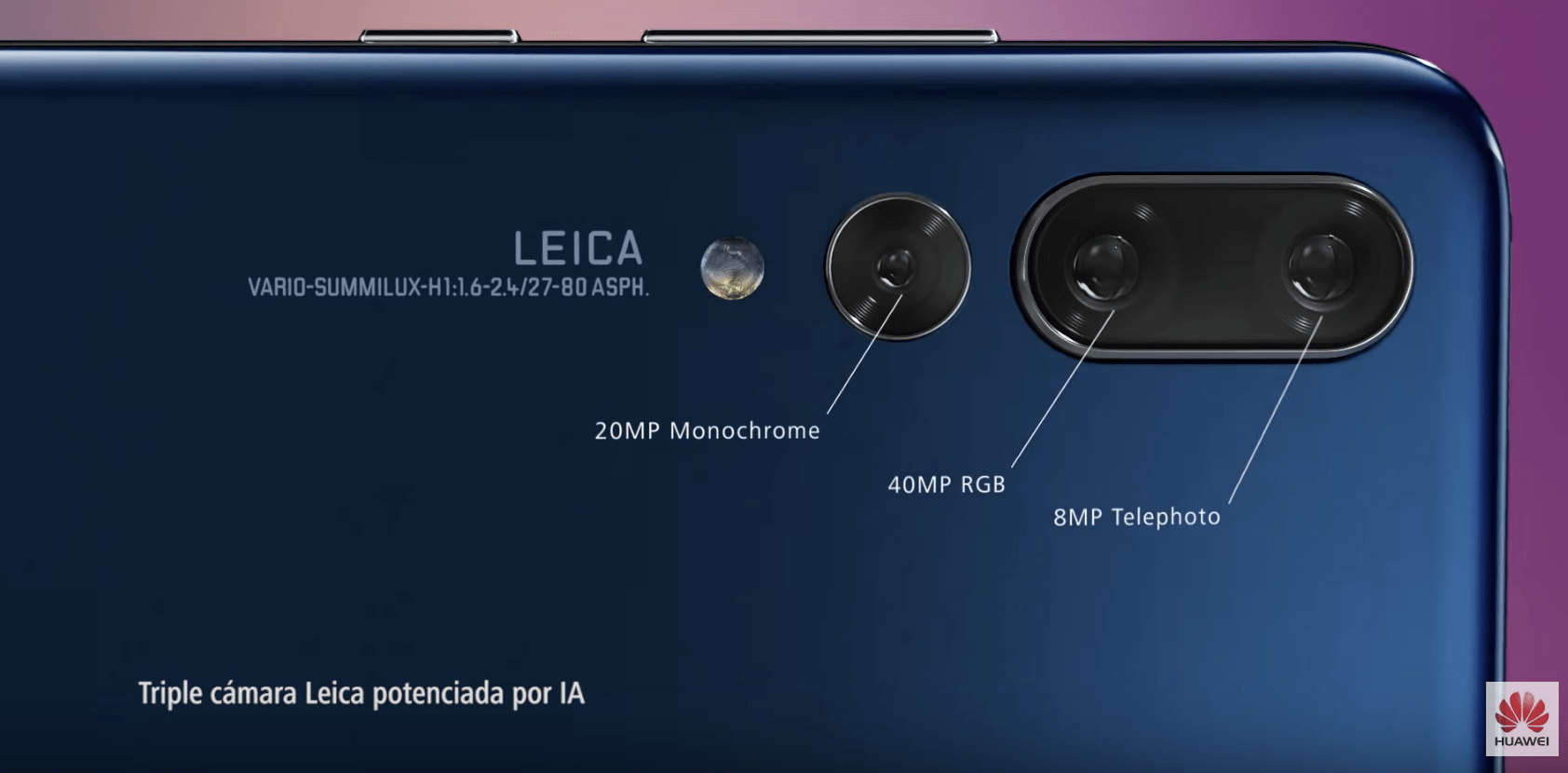 Así es el celular Huawei P20 Pro, con triple cámara trasera - LA NACION