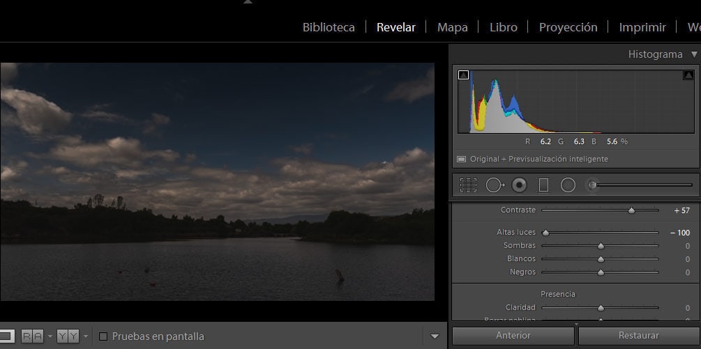 revelado foto en lightroom