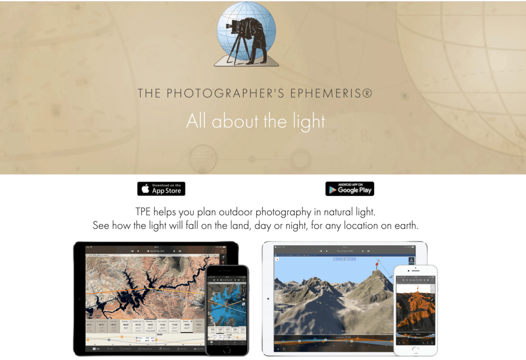 photographer ephemeris