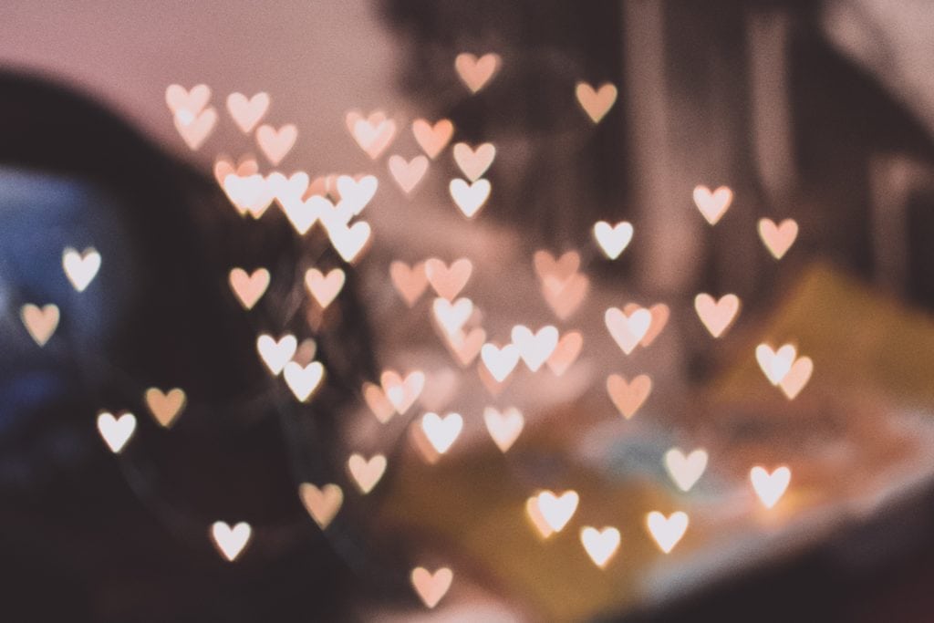 bokeh en forma de corazón