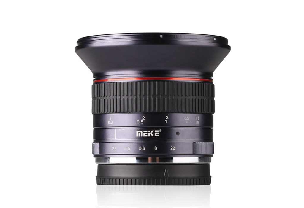 objetivo angular meike 12mm