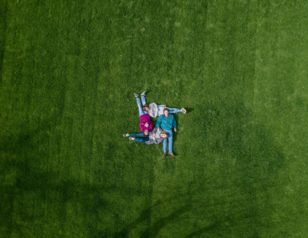 familia foto aérea