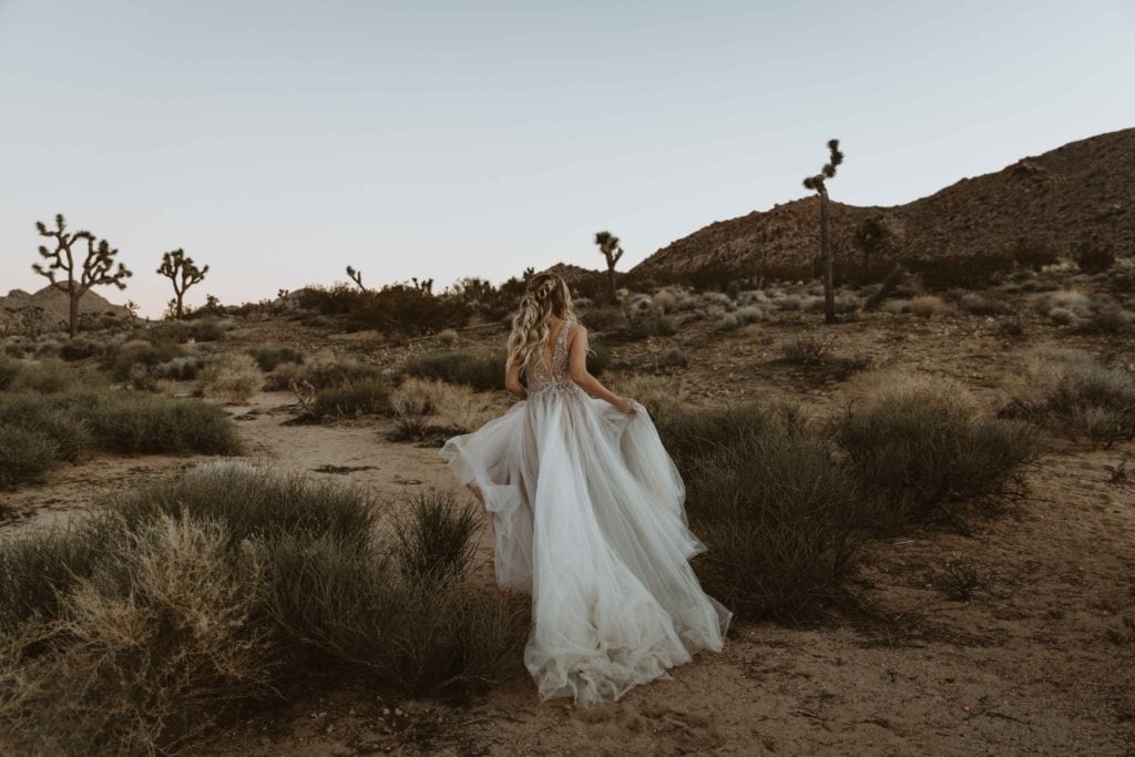 Foto novia desierto postboda