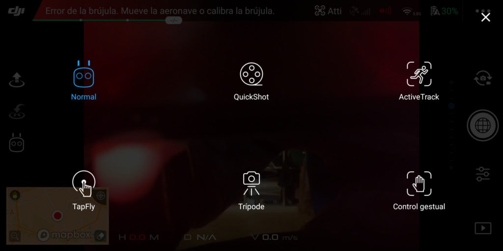 Captura pantalla DJI spark