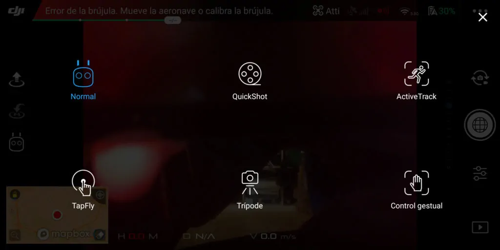 Captura pantalla DJI spark