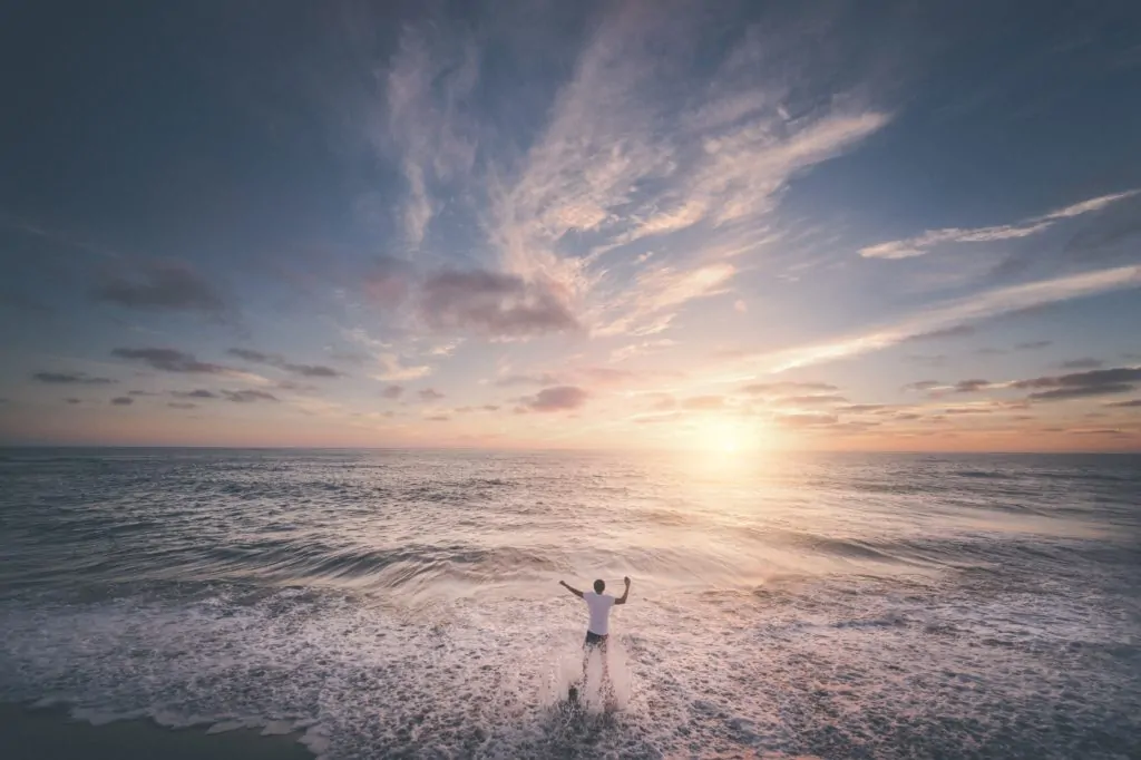 wide angle beach