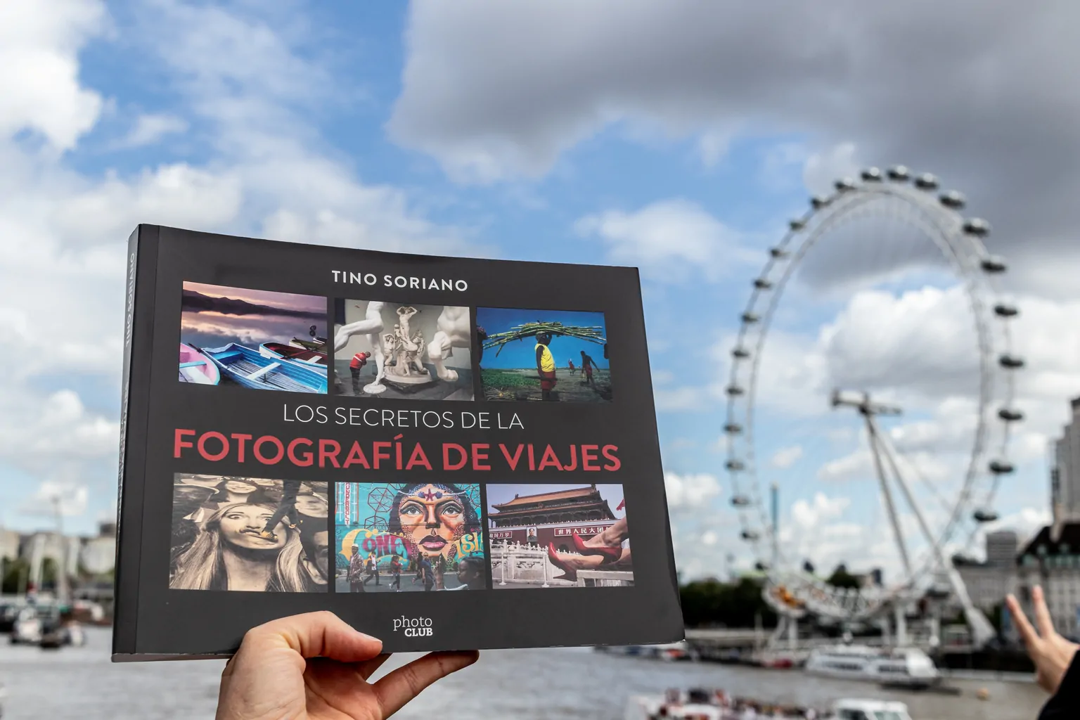 portada de libro de soriano con London Eye al fondo