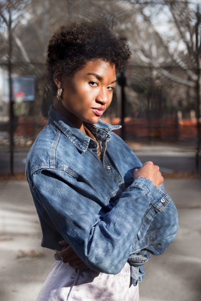 Afro woman portrait