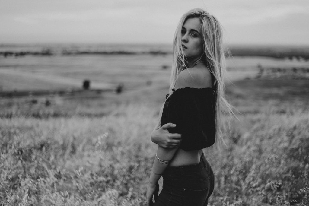 Young girl in field