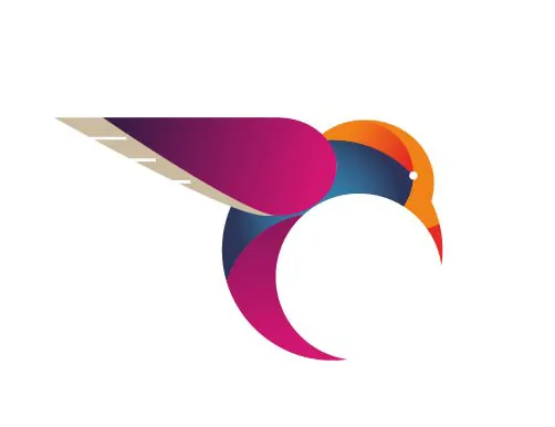 Logo relacionado con el tema natutaleza y colibrí