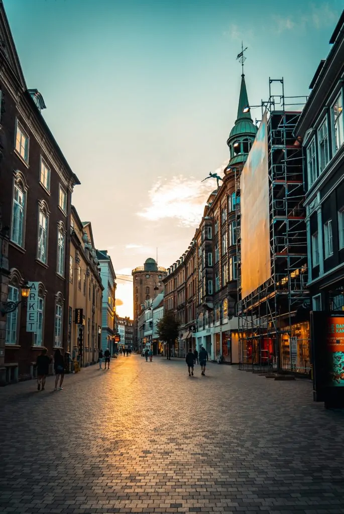 street at dusk