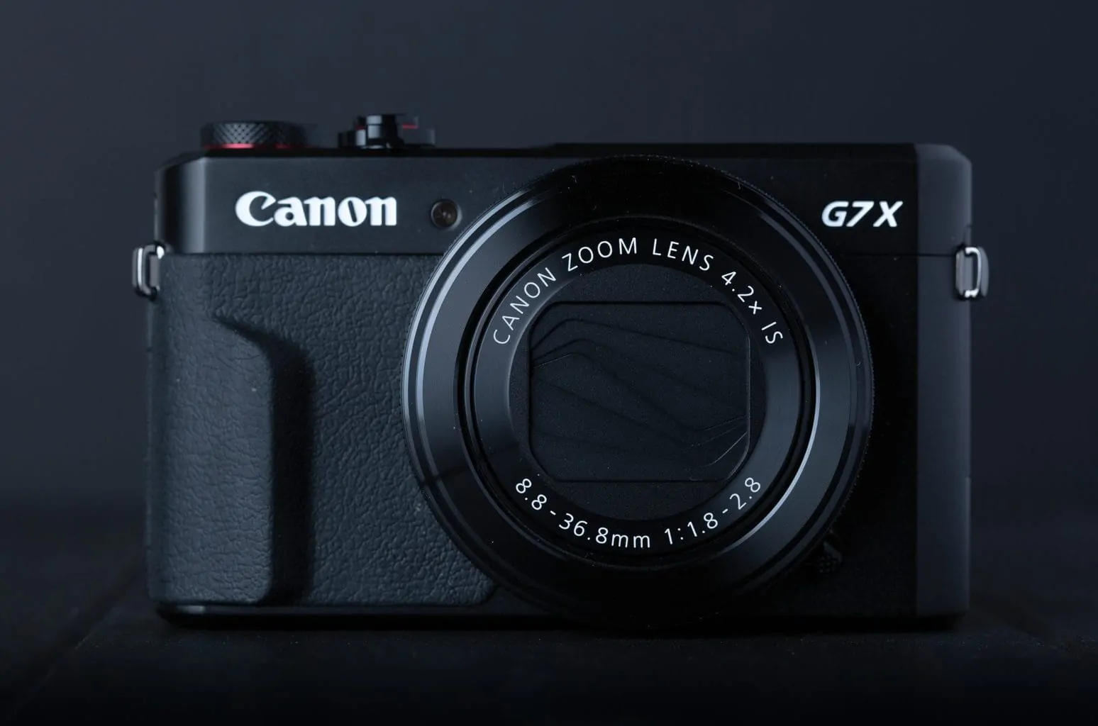 frente de la Canon powershot G7X Mark II