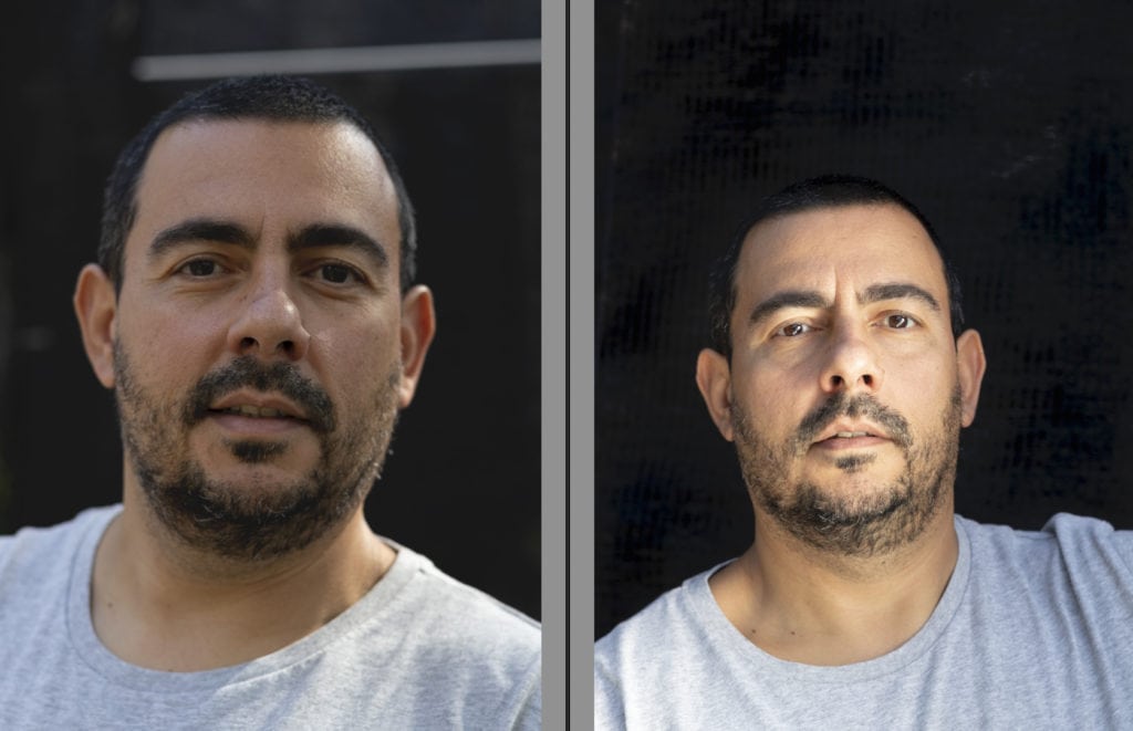 Comparativa sin reflector y con reflector plateado