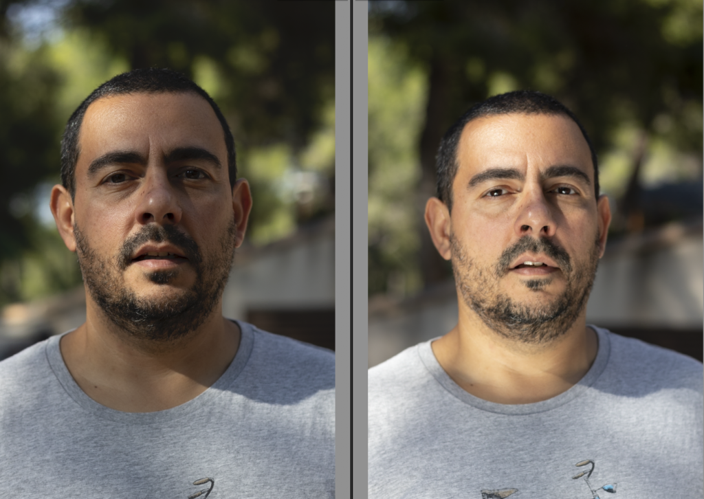Comparativa con y sin reflector