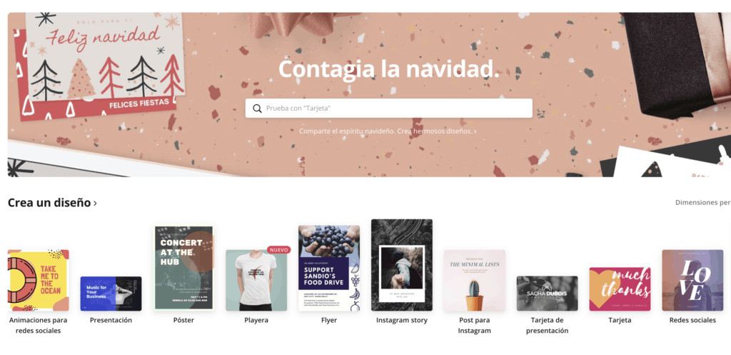 Captura de pantalla de Canva