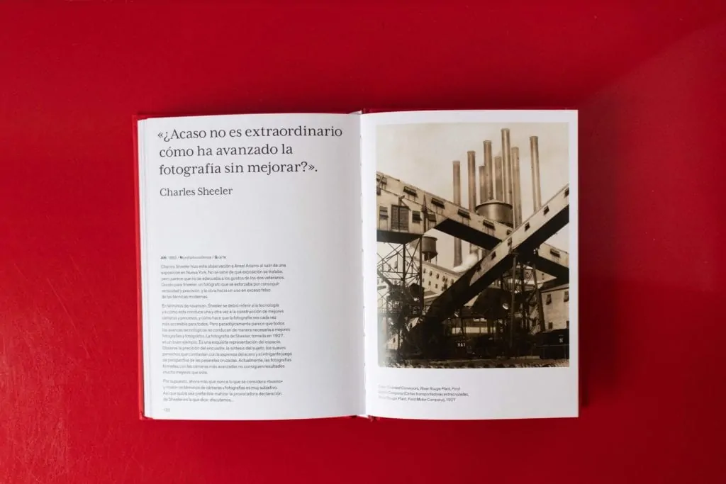 Ejemplo del interior del libro Los fotógrafos hablan sobre la fotografía