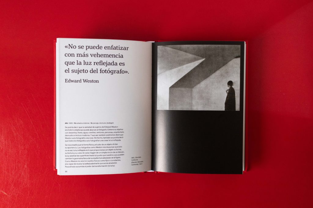 Ejemplo del interior del libro Los fotógrafos hablan sobre fotografía.