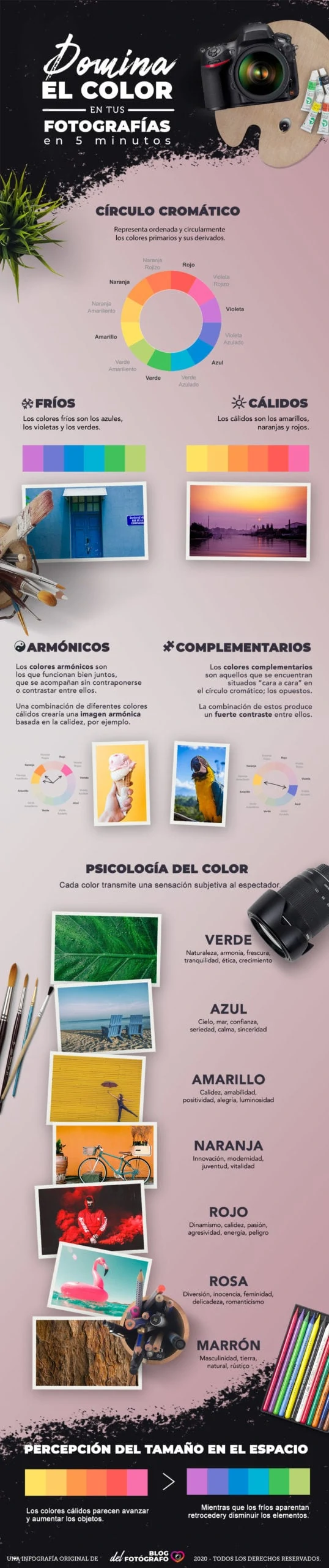 Infografía sobre el color en fotografía