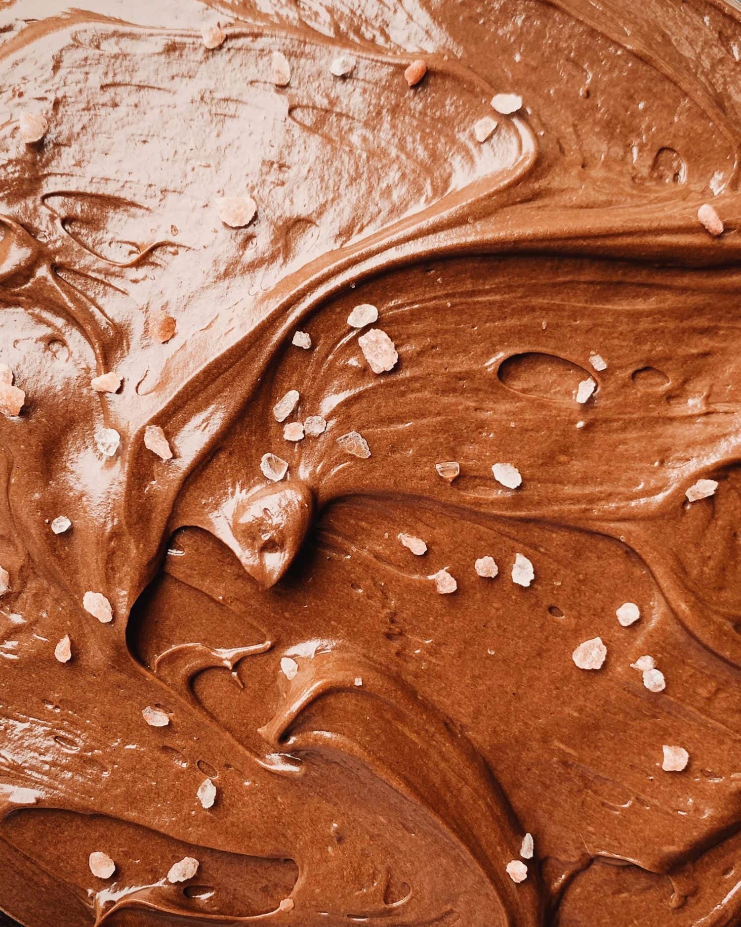 chocolate muy de cerca para ver la textura.