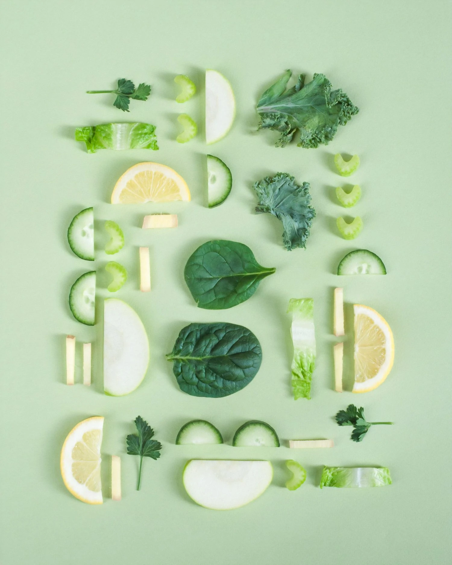 food photography in green