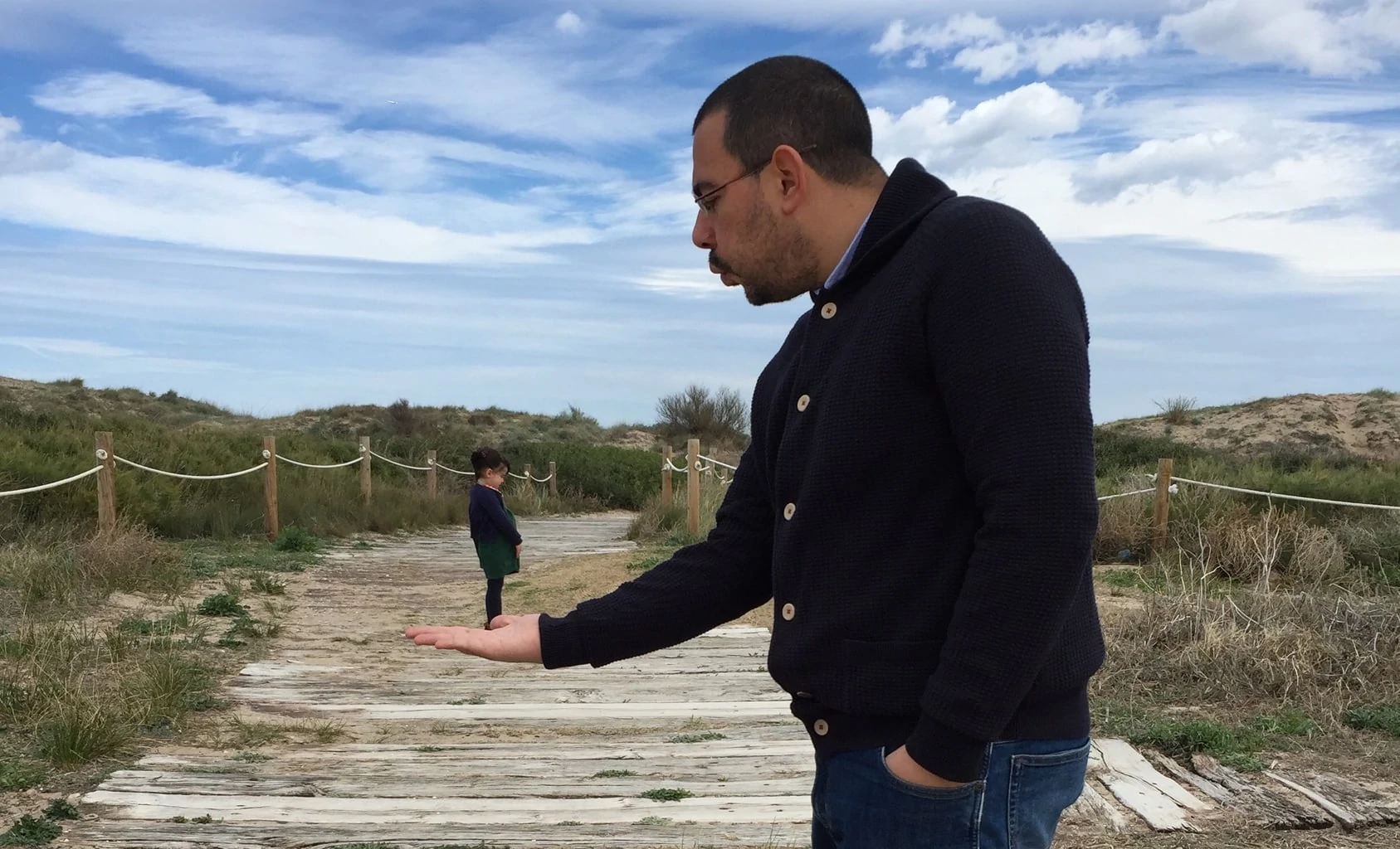 perspectiva forzada de padre e hija