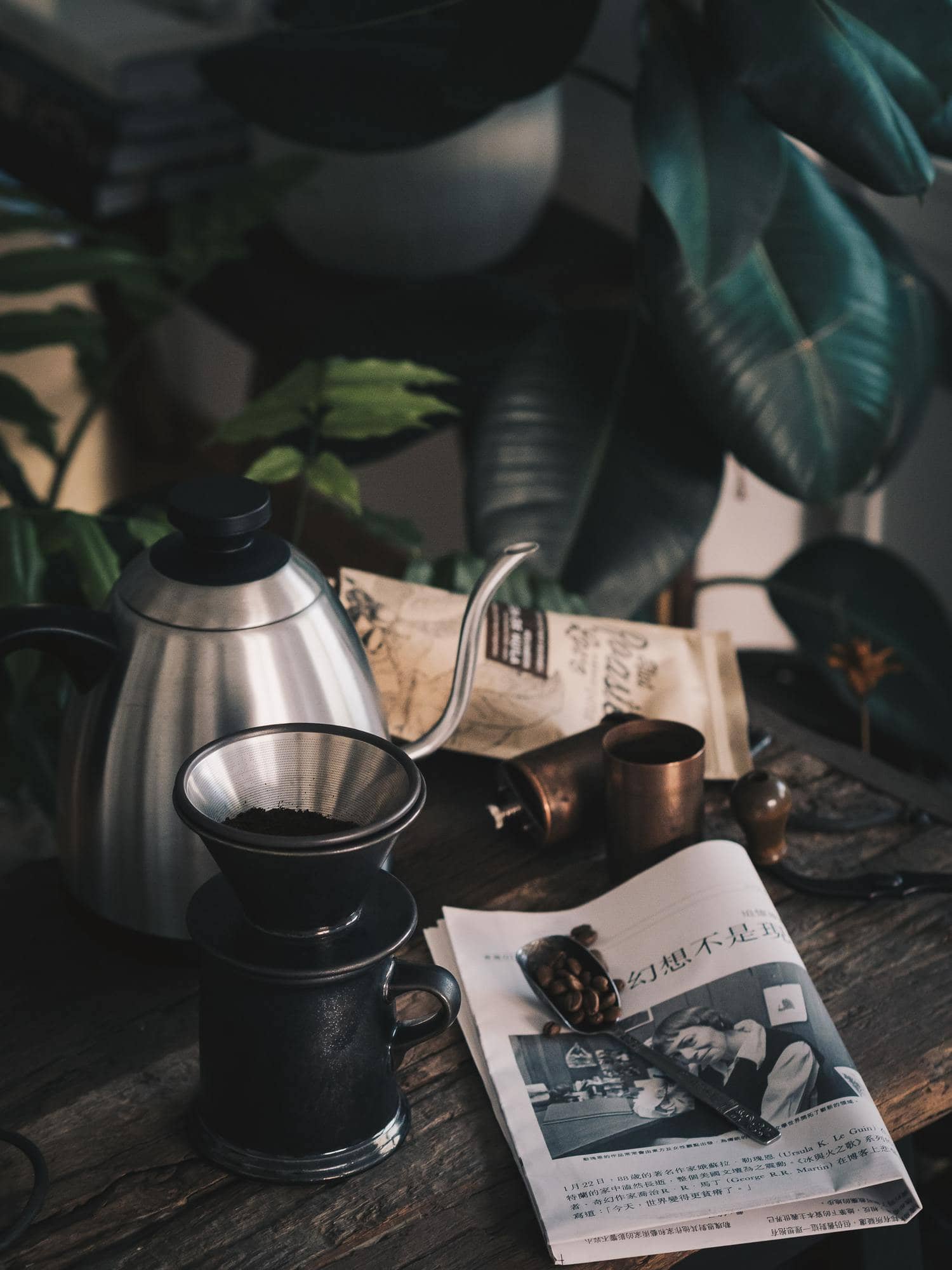 bodegón café composición