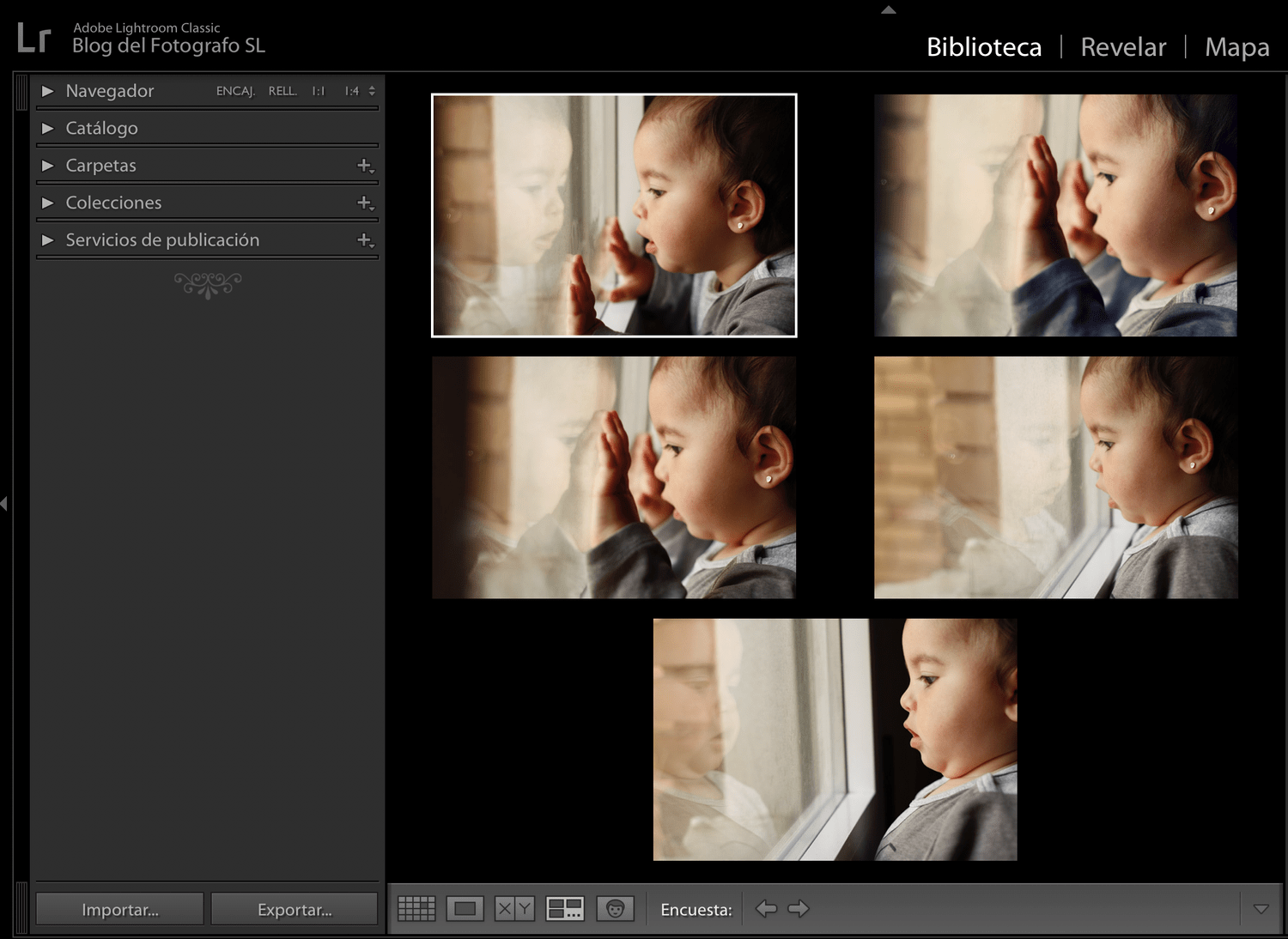 Comparar fotos en Lightroom