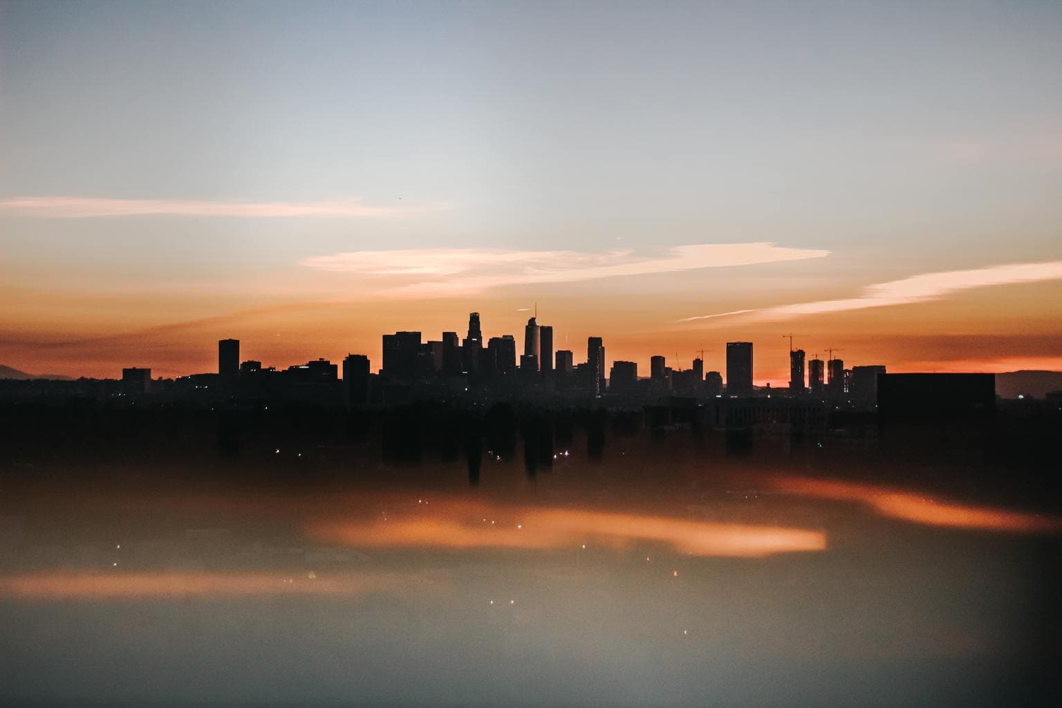 paisaje urbano amanecer skyline