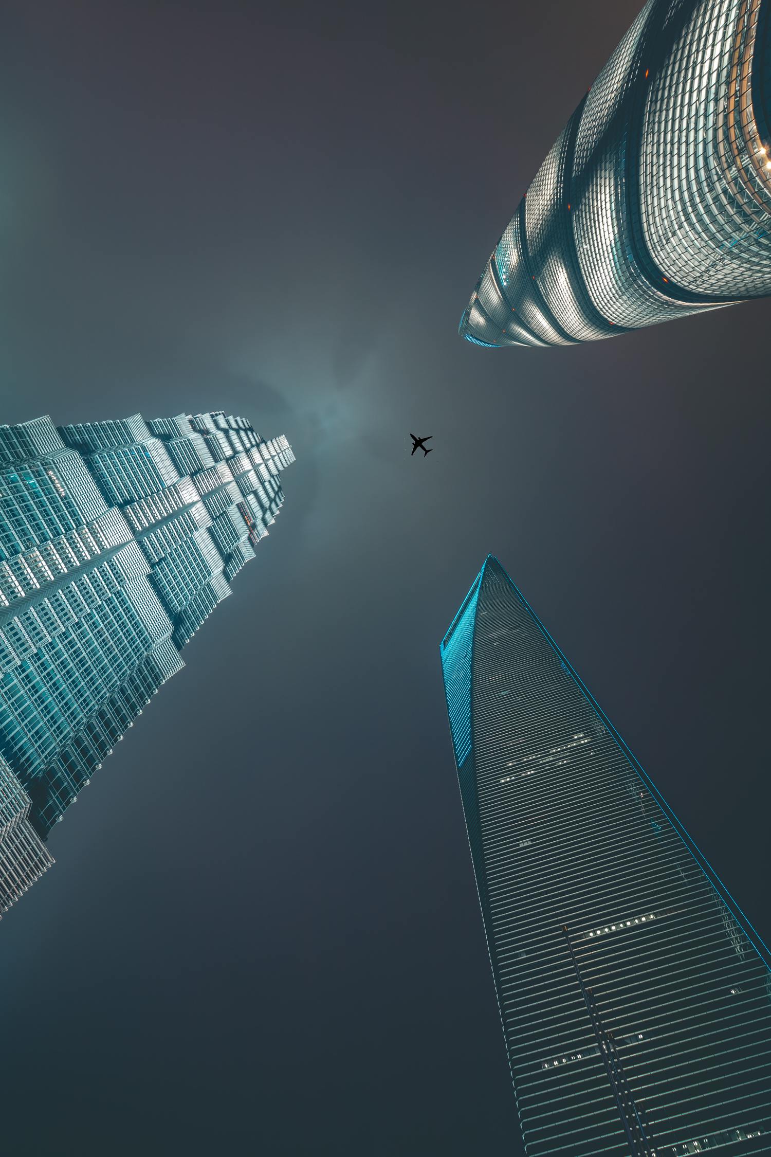 Paisaje urbano en contrapicado