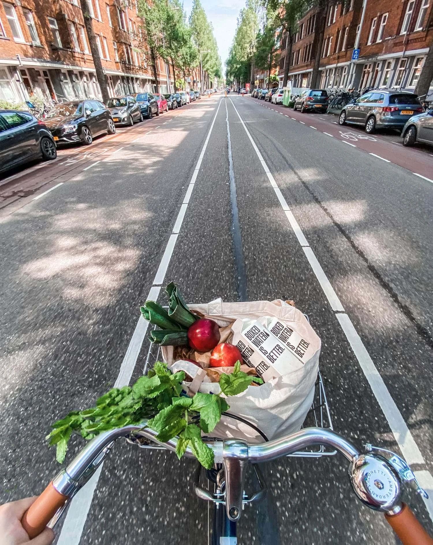 street perspective from a bike