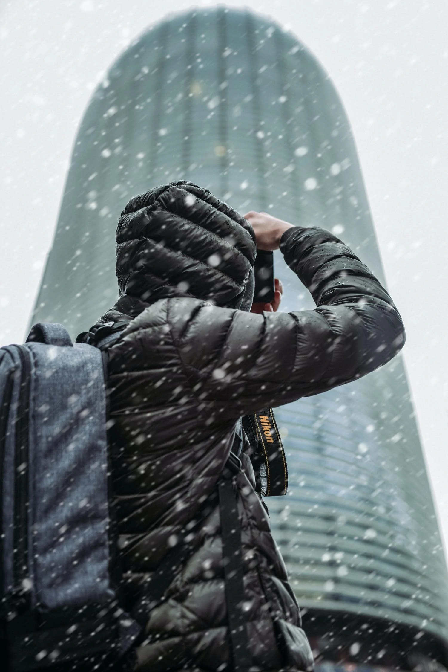 fotógrafo en la nieve