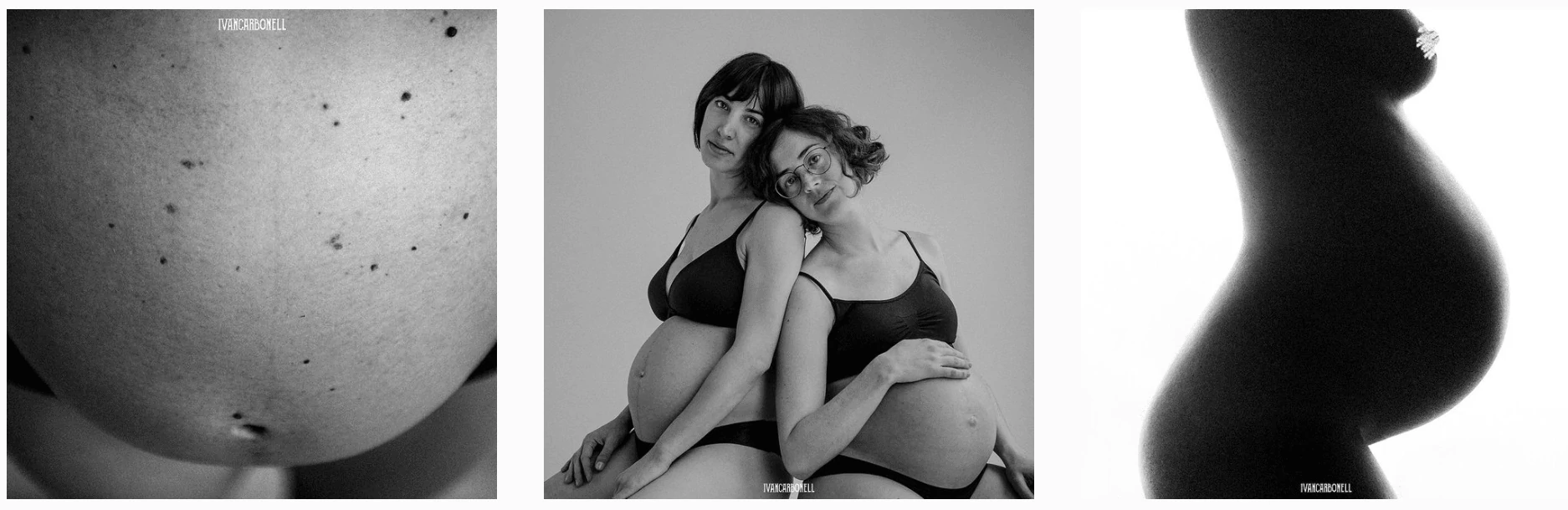 Pregnancy photos on Instagram