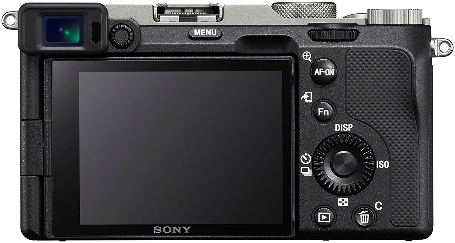 Vista trasera cámara Sony A7C