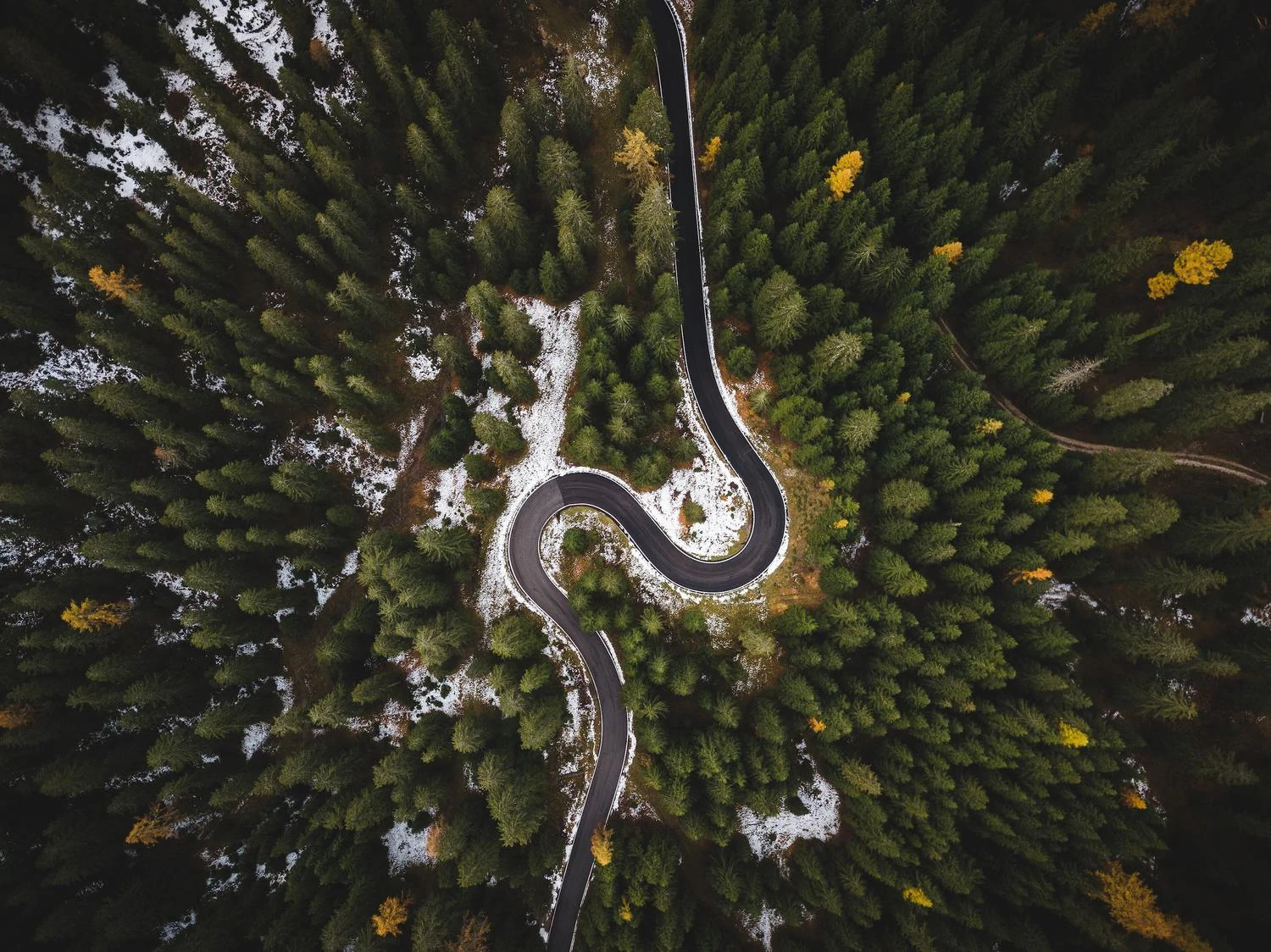 carretera vista con dron