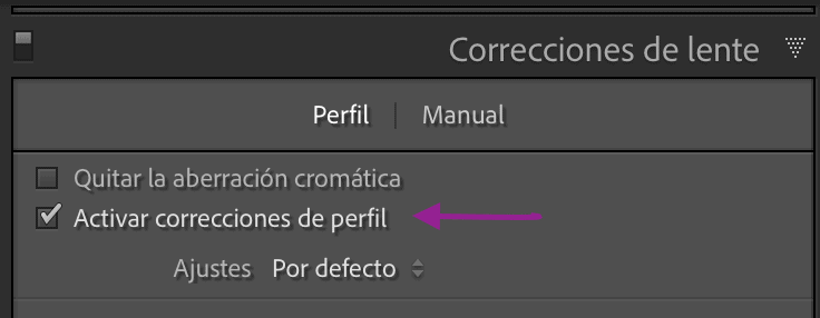 Eliminar viñetas en Lightroom de forma de forma automática