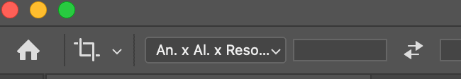 Captura pantalla para seleccionar relación de aspecto en Photoshop