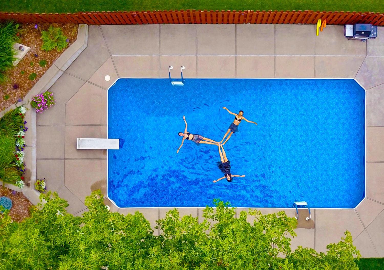 piscina vista desde arriba