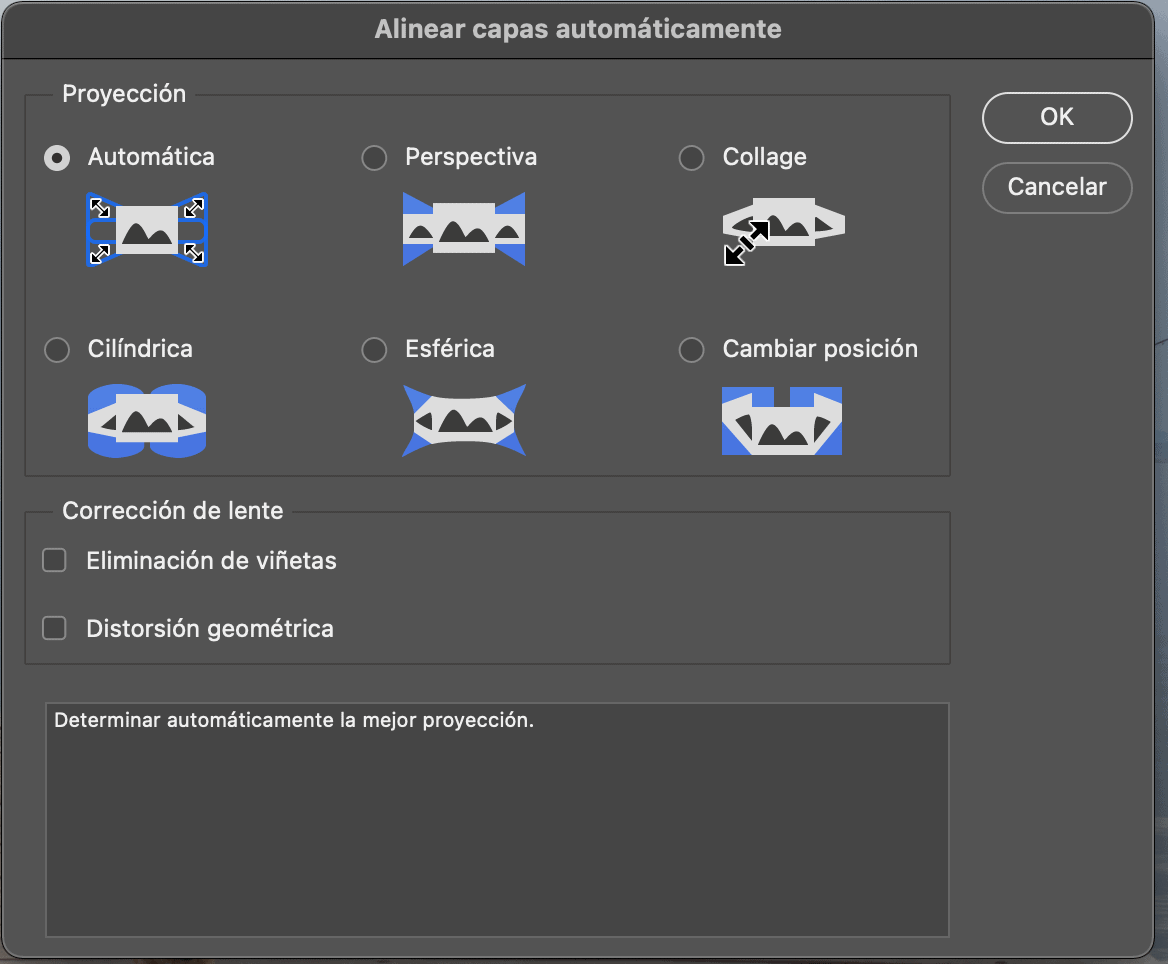 Venta selección Proyección automática