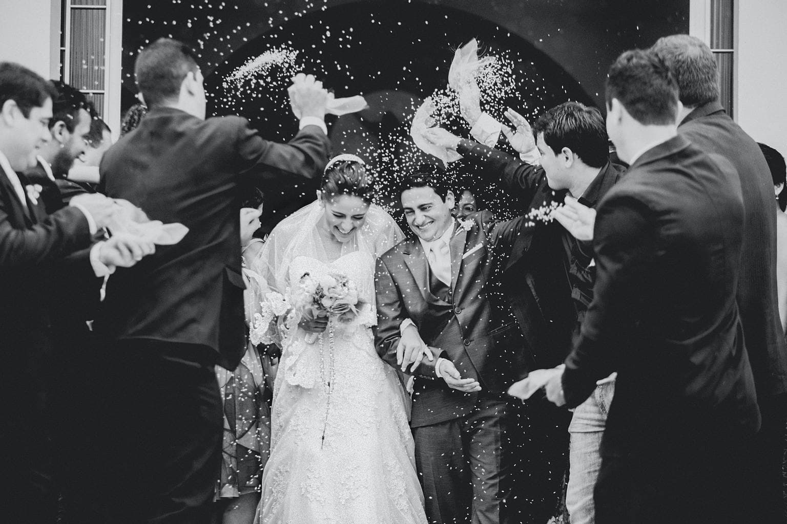 Fotografía de boda realizada con teleobjetivo