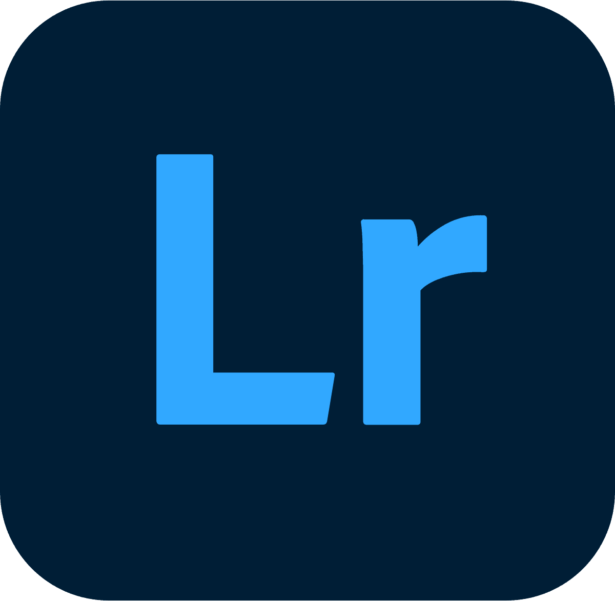 Logo de aplicación para móvil de Adobe Lightroom