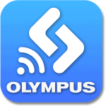 Logo de la aplicación de control remoto para móvil de Olympus