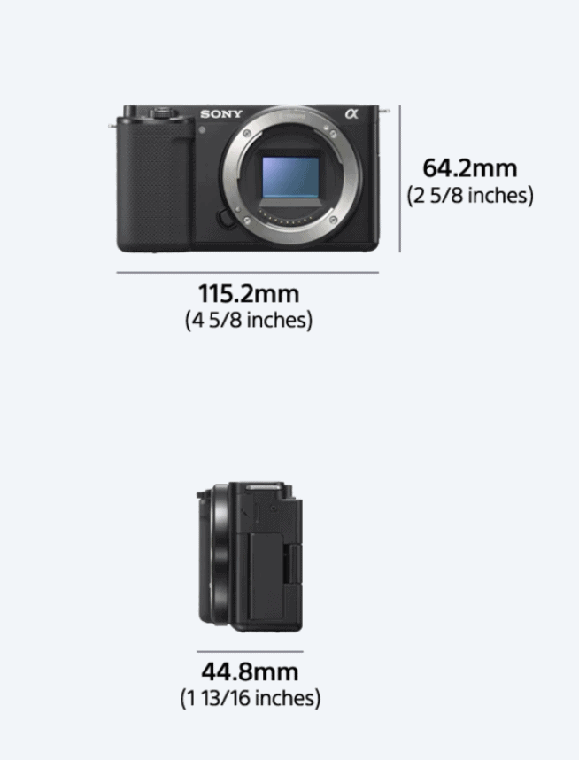 dimensiones Sony ZV-E10