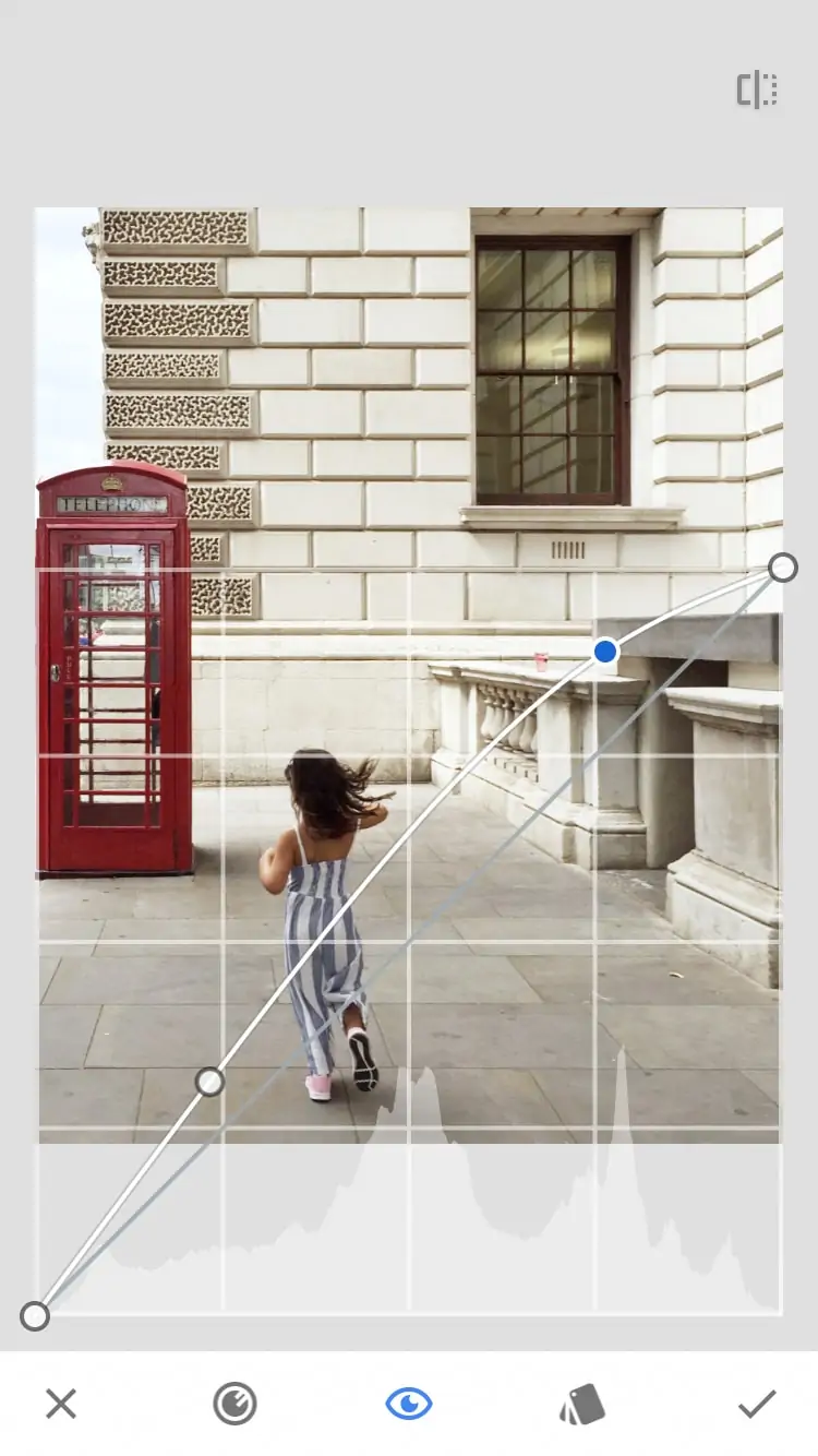 Edit mobile photos with snapseed's Curves tool