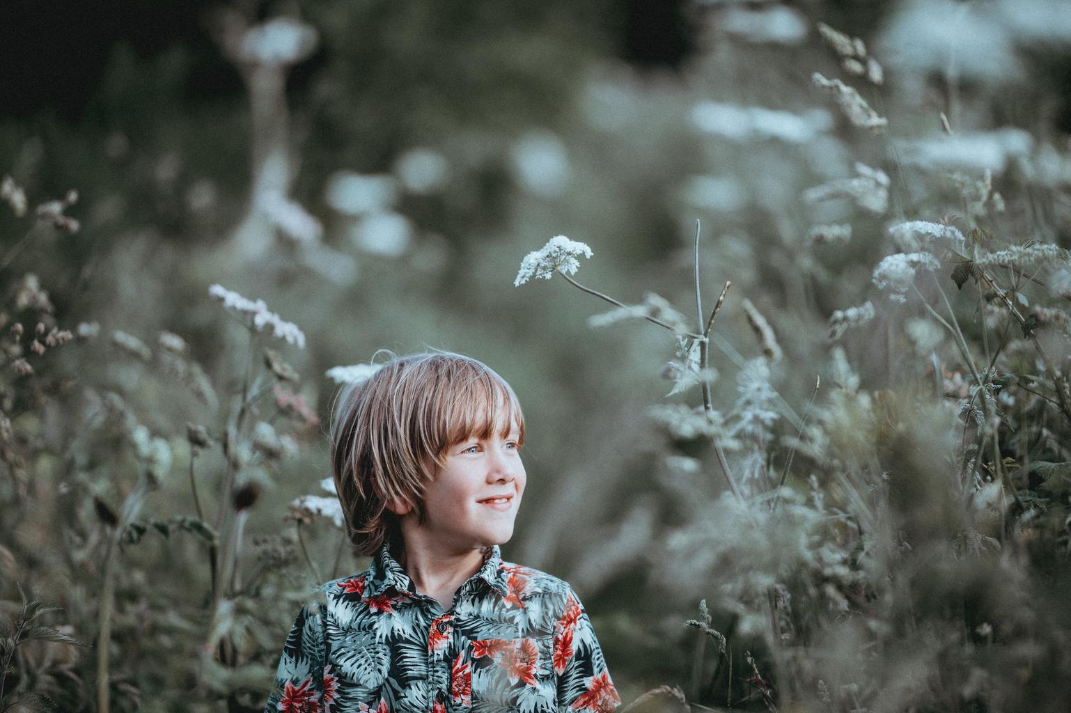 Child portrait with bokeh taken with a Nikon 70-200mm zoom